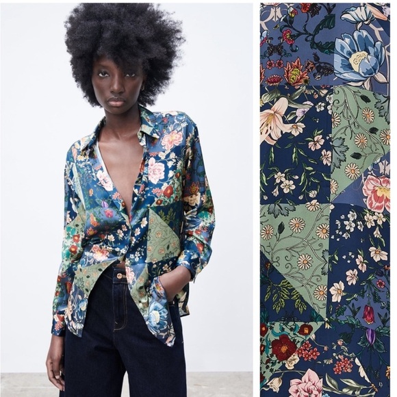Zara Multicolor Floral Shirt - Picture 1 of 6